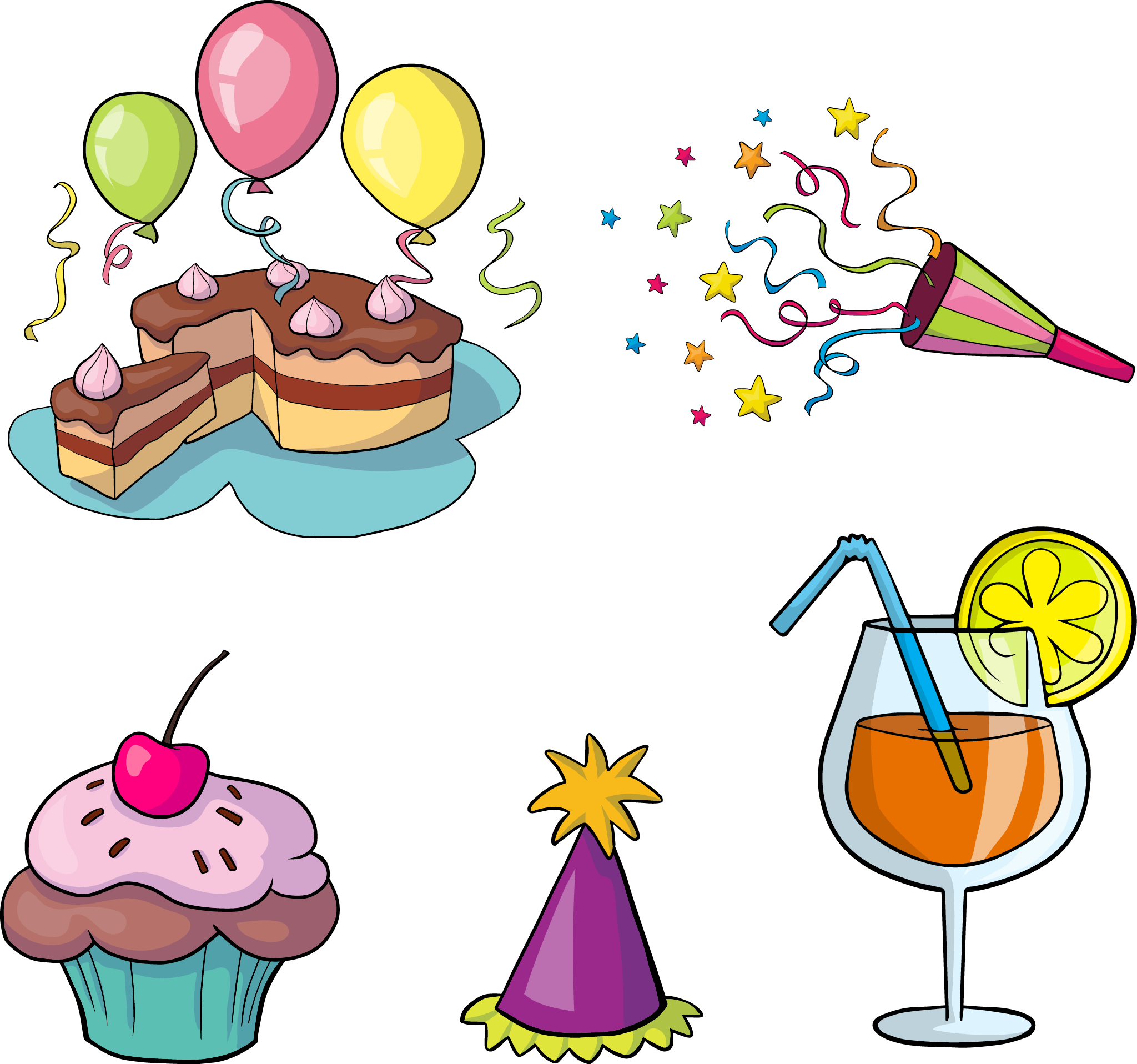 Cartoon Party Clip Art - Cartoon Party Clip Art (2048x1916)