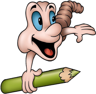 Animals With School Crayons And Pencils - Pencil Cartoon (400x400)