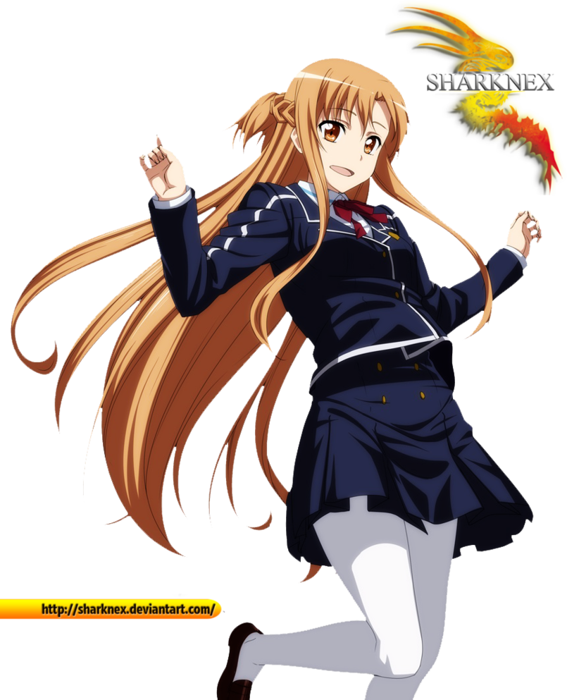 Asuna Schoolgirl Render By Sharknex - Sao Sword Art Online Alfheim Online Asuna Yuki School (805x993)