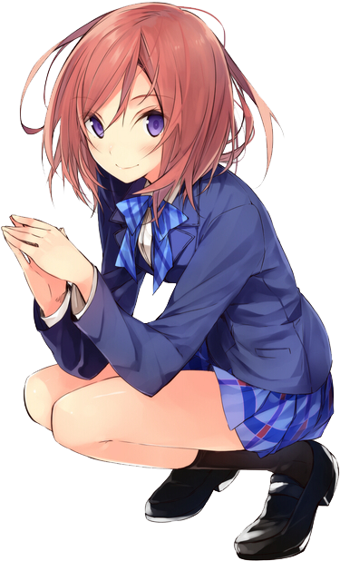 Anime Girl Render By Lcookies-d6pse1c By Kooomo43 - Anime Girl With Pink Hair And Purple Eyes (500x707)