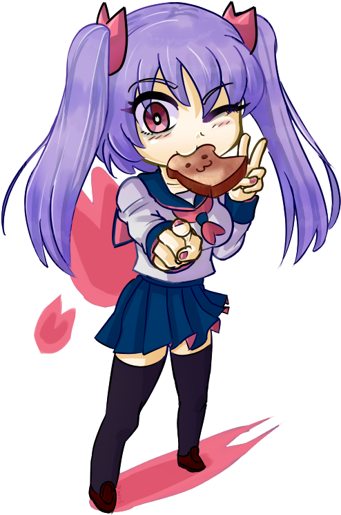 Generic Anime Girl Chibi By Uricurr1 - Anime Girl Chibi Png (525x800)