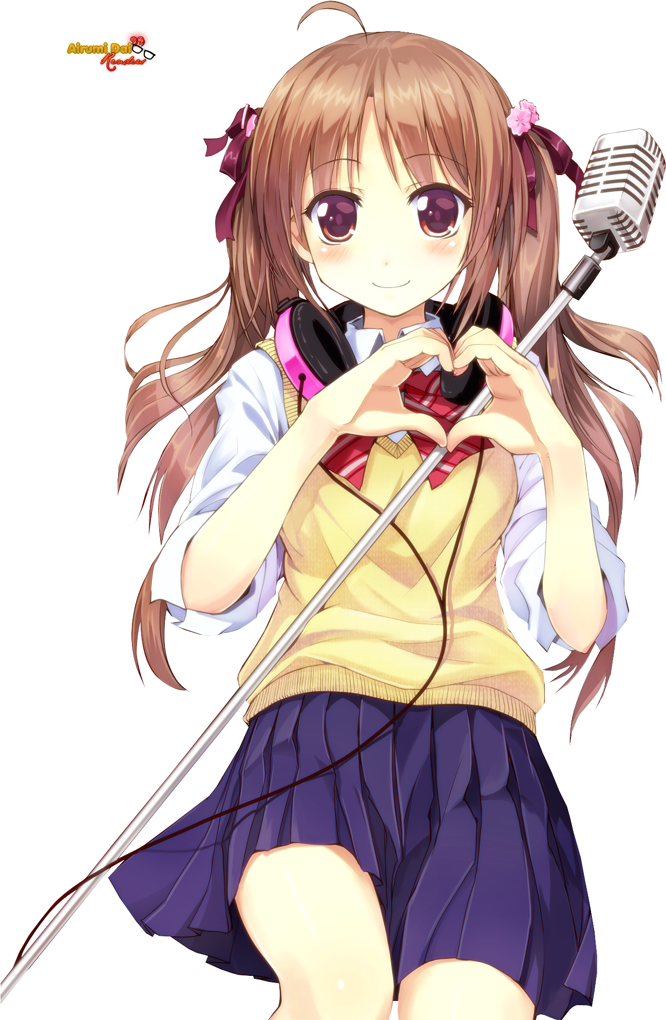 Zing Me - Anime Girl Heart Png (1500x2000)
