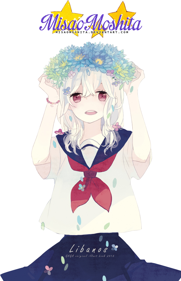 Flores By Misaomoshita - Anime De Flores Png (591x917)