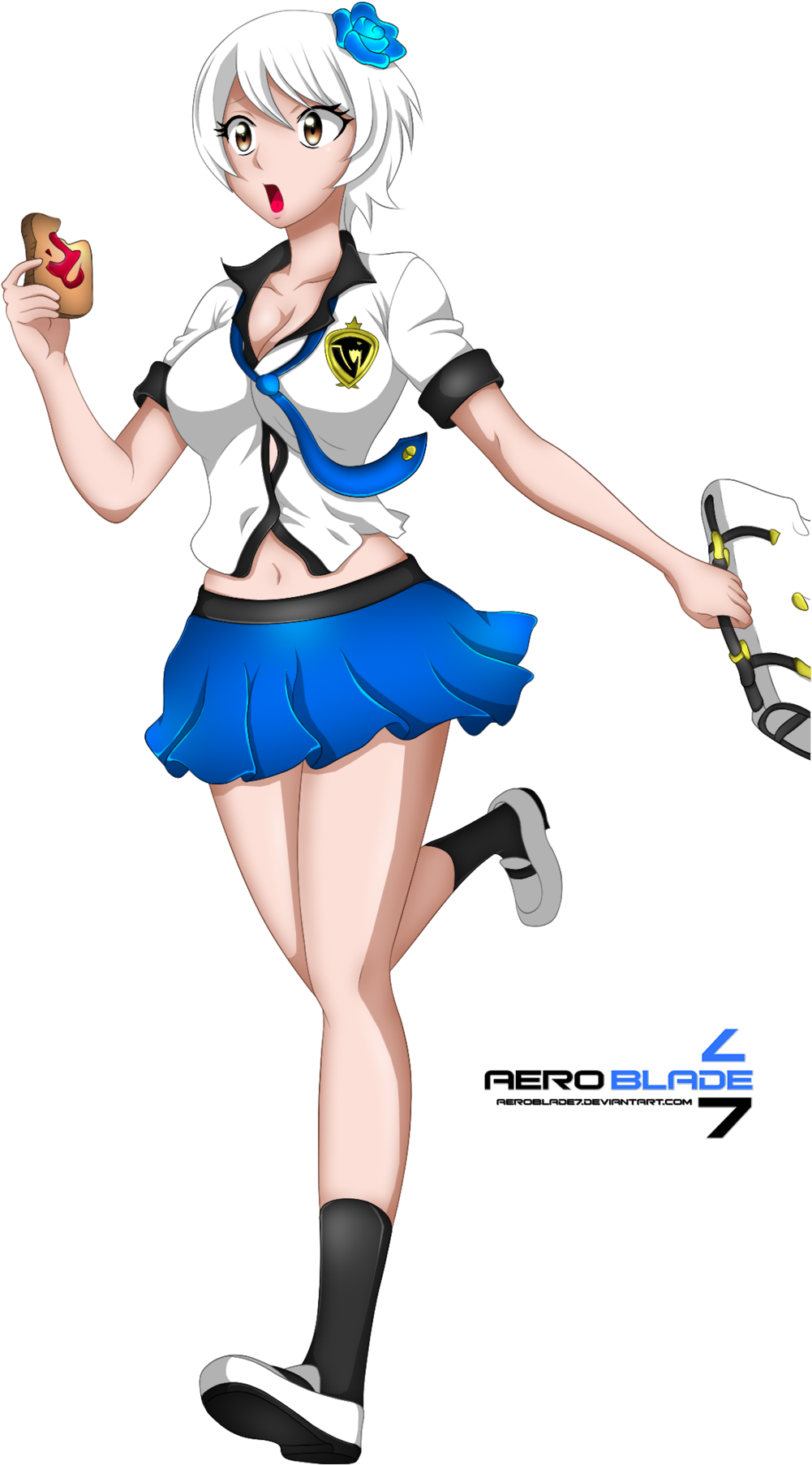Late For School - Color Anime School Girl (1024x1812)