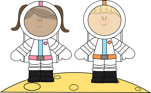 Kid Astronaut Clipart - Astronaut Boy And Girl (500x310)