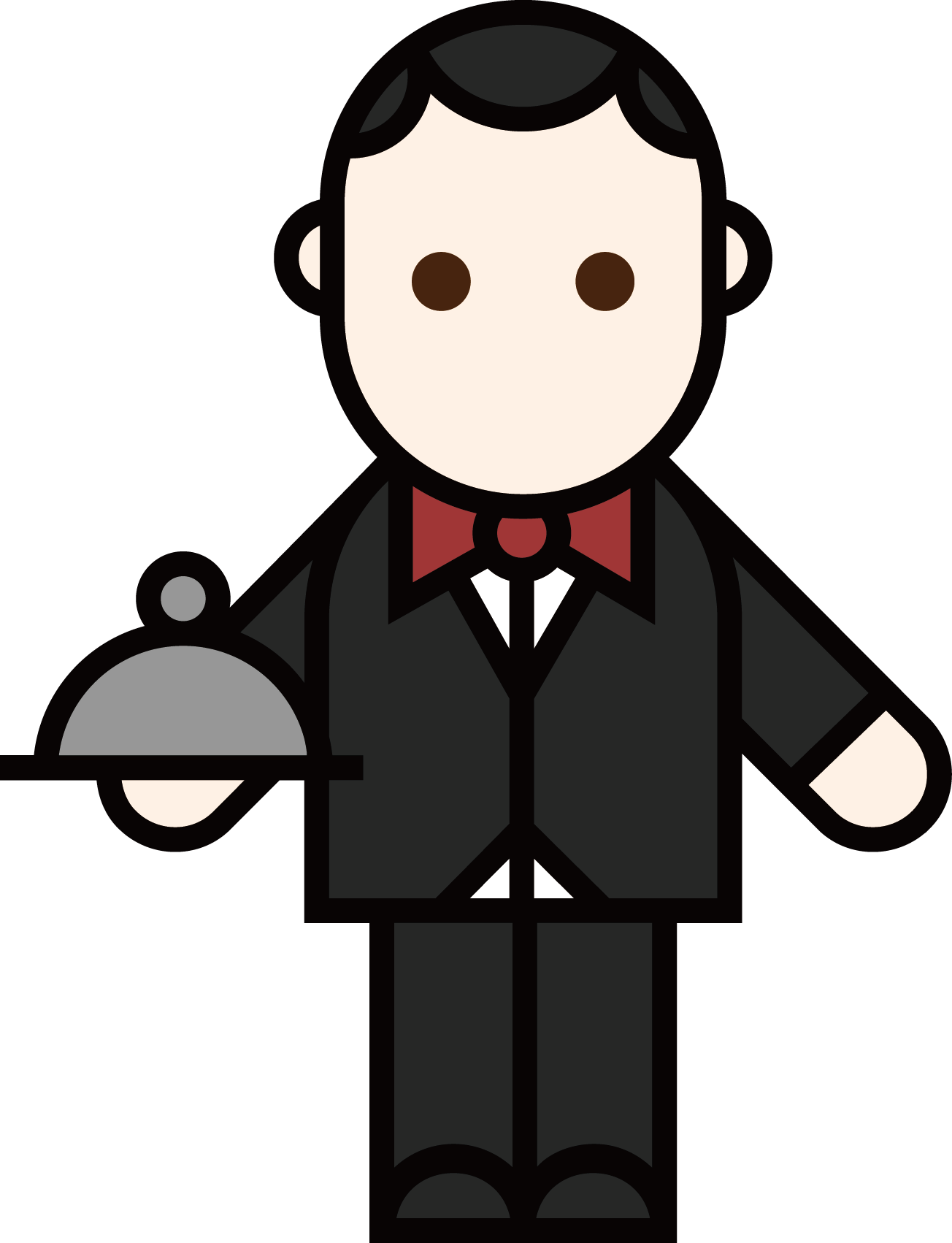 Waiter Scalable Vector Graphics Icon - Waiter Cartoon Png (1304x1702)