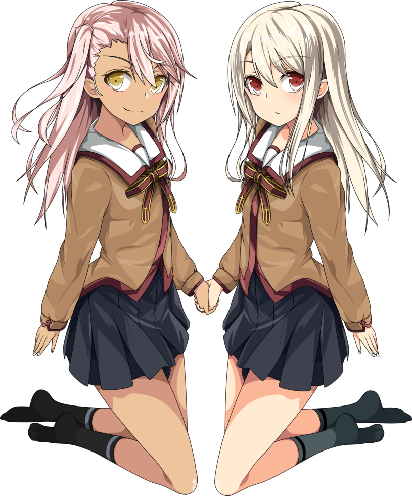 Illya And Kuro Vector - Fate Kaleid Liner Prisma Illya (815x981)