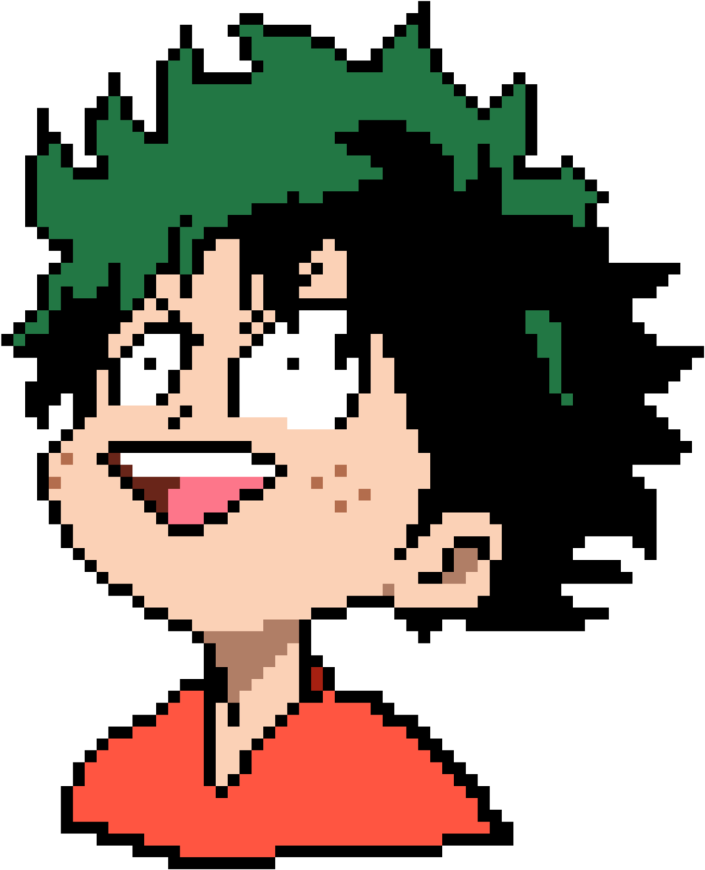 Izuku Midoriya Pixel Art (my Hero Academia) By Nezz94 - My Hero Academia Pixel Art (1024x1325)