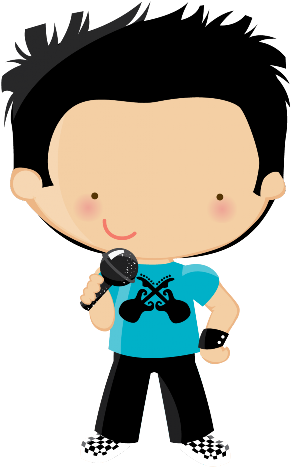 Say Hello - Boy Rock Star Clipart (651x1024)