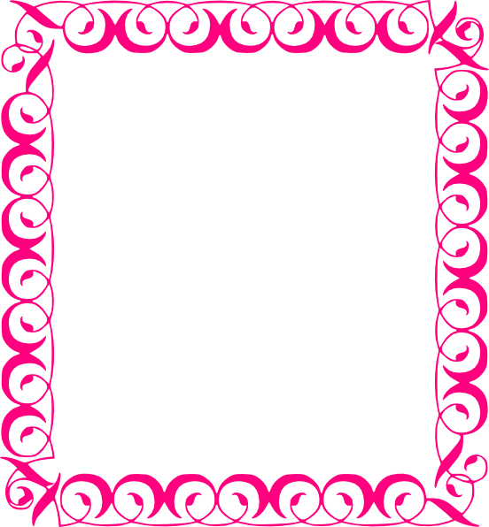 Pink Floral Borders Stylish,pink,border Clip Art - Border Clip Art (552x596)