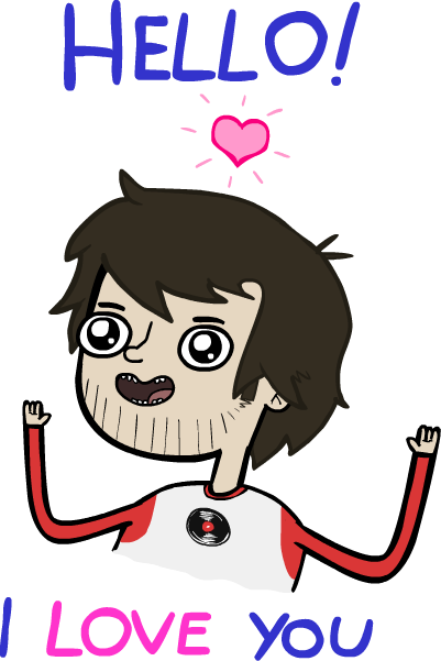 I Love You By Mr Radicals Art - Cartoon (401x601)