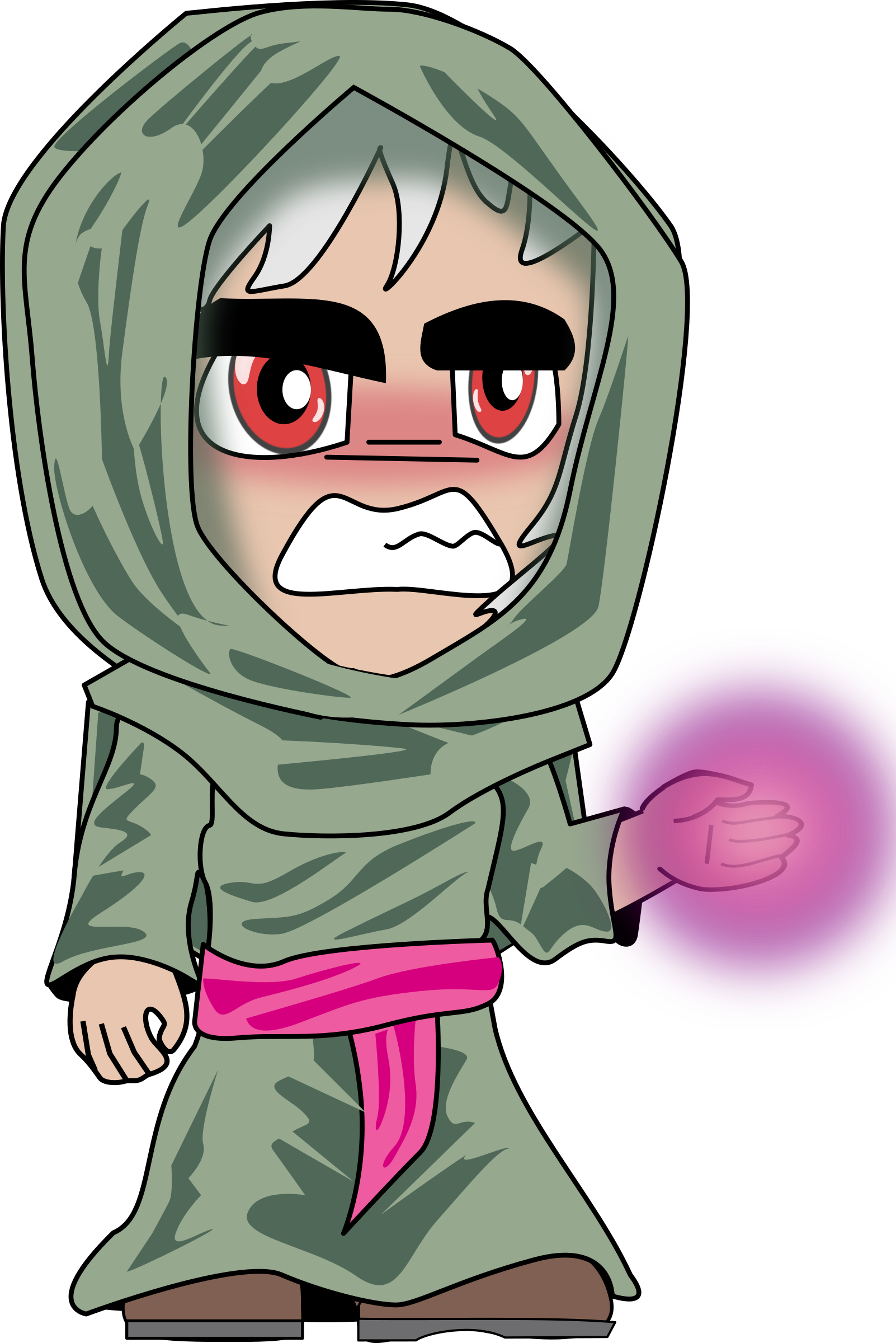 Necromancer Chibi Public Domain Mark - Necromancer Clipart (1602x2400)