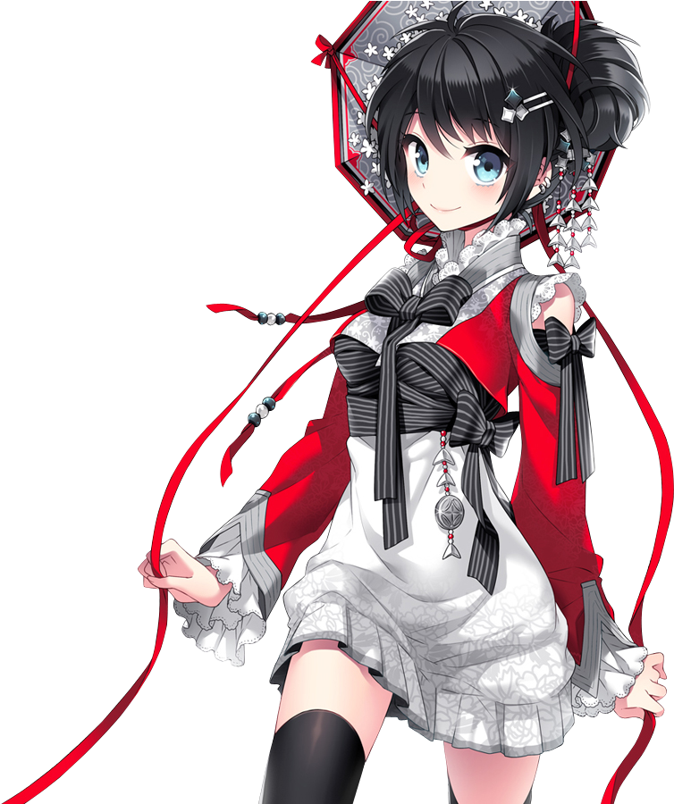 Anime - Anime Girl With Short Black (850x899)