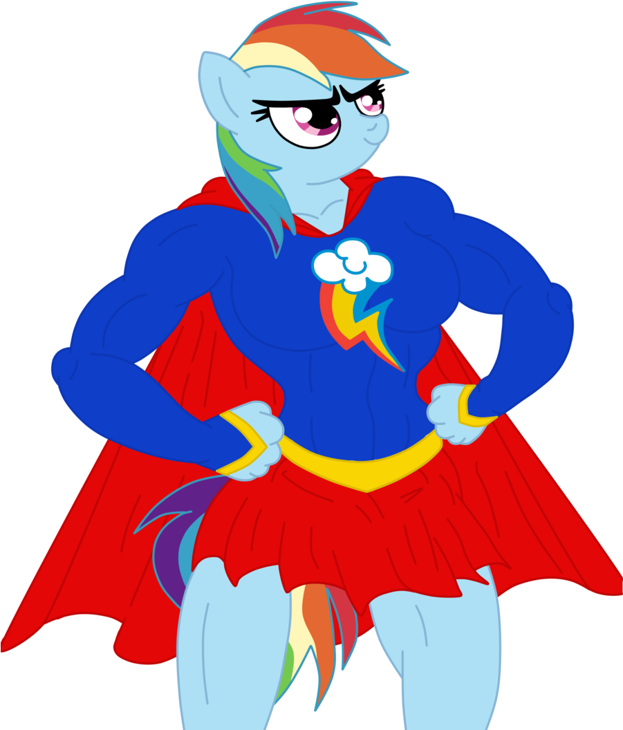 #152294 - Anthro, Artist - Natter45, Artist - Ukwolfie, - Rainbow Dash Supergirl (900x1143)