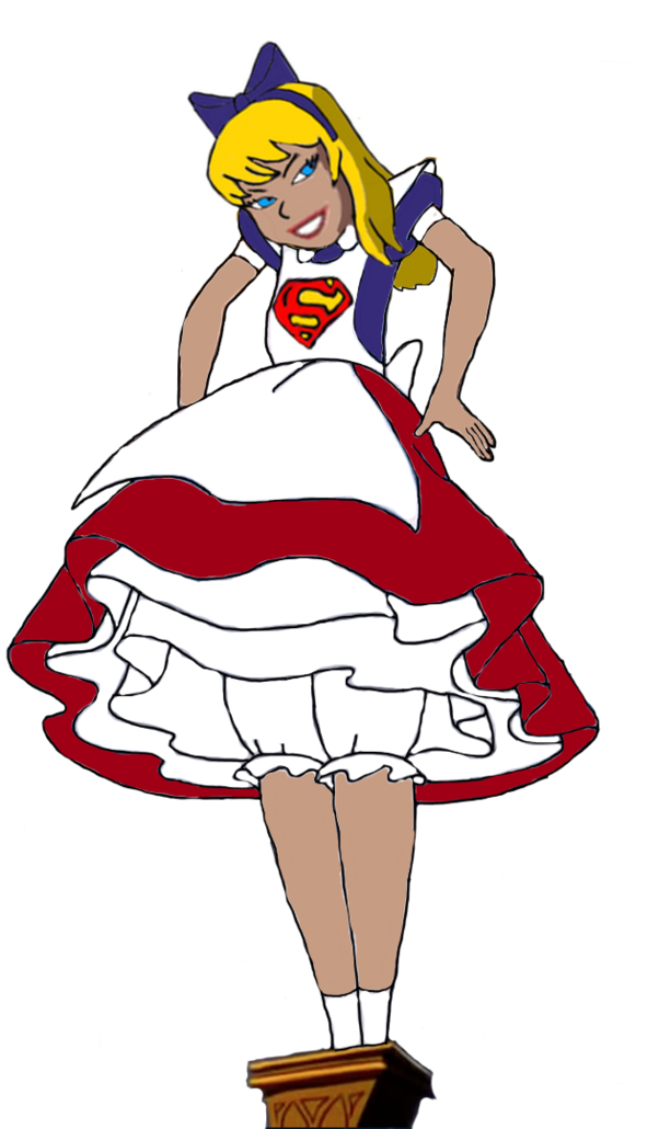 Supergirl As Alice The Giantess By Darthraner83 - Giantess Meg (777x1029)