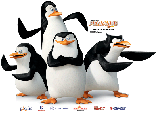 Pm Diecut Character Rev 3 Resized - Penguins Of Madagascar Movie Poster (590x401)