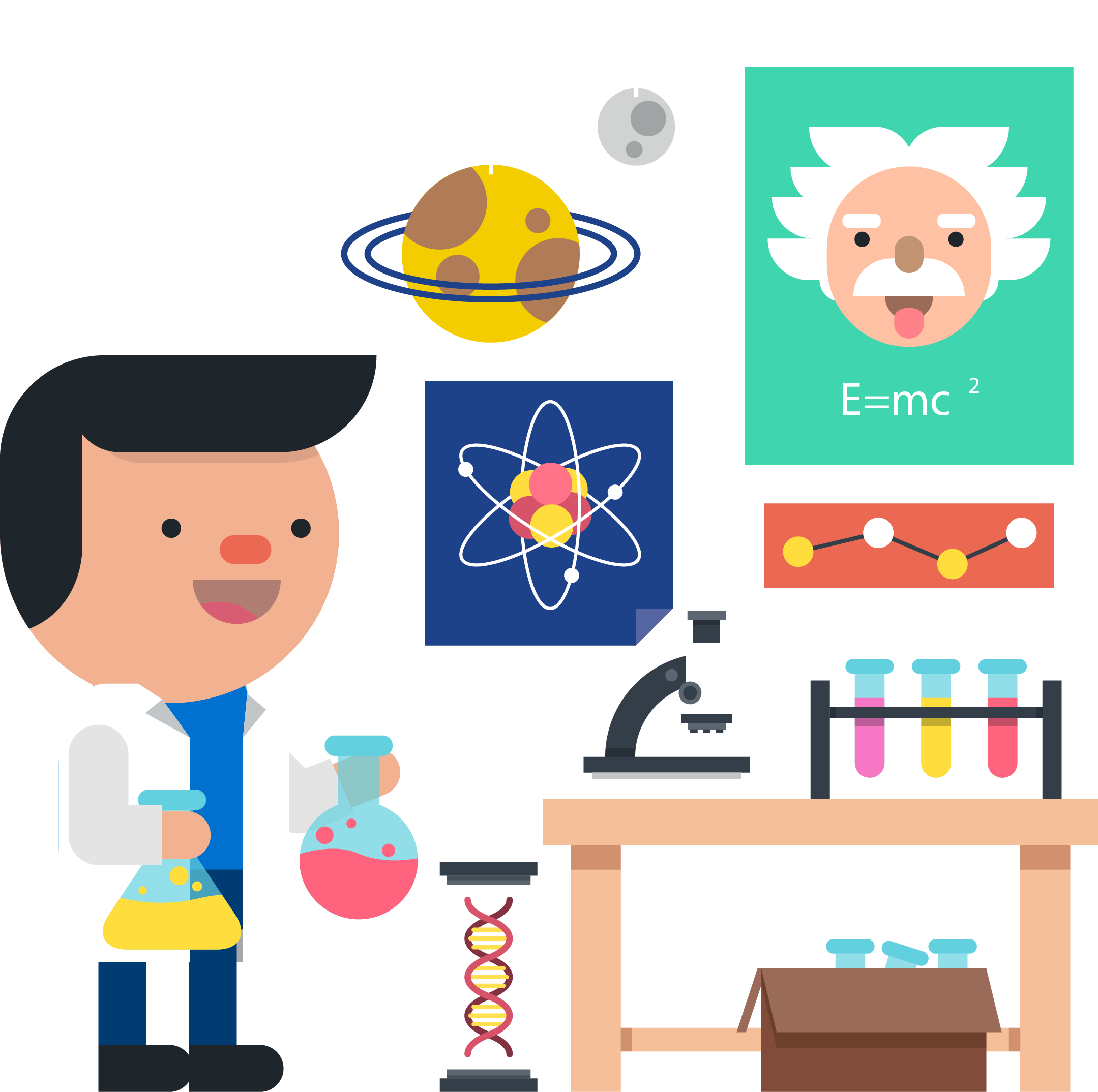 Cartoon Chemist Clip Art - Cartoon Chemist Clip Art (2159x2148)