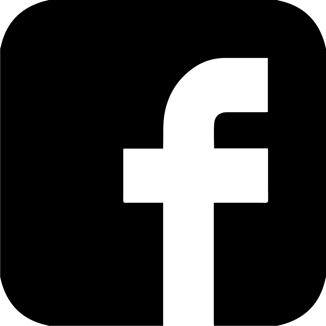 Facebook Transparent Clipart - Facebook Logo Black (1253x1253)