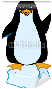 Fototapete Ein Pinguin, Der Auf Einem Eisblock In Der - On An Ice Block (400x400)