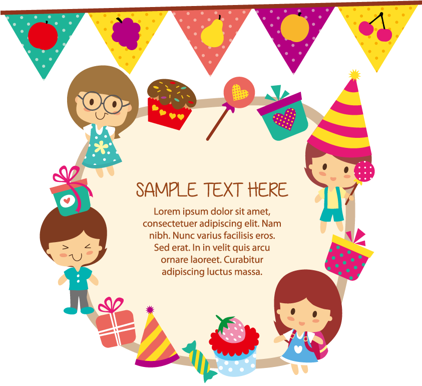 Child Birthday Greeting Card Clip Art - Postale De Cumpleaños Para Facebook (842x842)