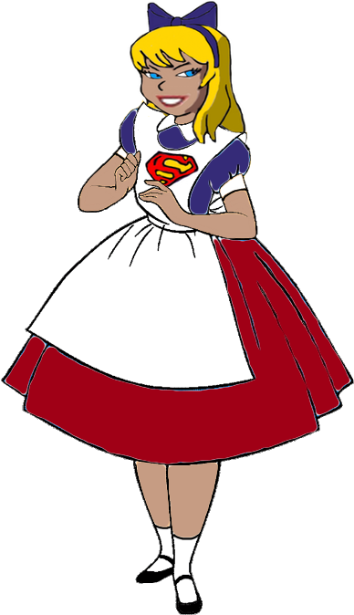 Supergirl In Wonderland By Darthraner83 - Supergirl Dc Superhero Girl (500x701)
