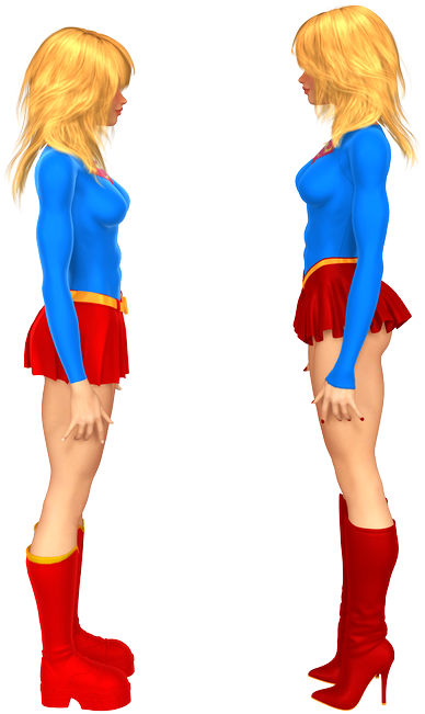 Wayward Lost Supergirl Comparison When Put Side By - Girl (526x736)