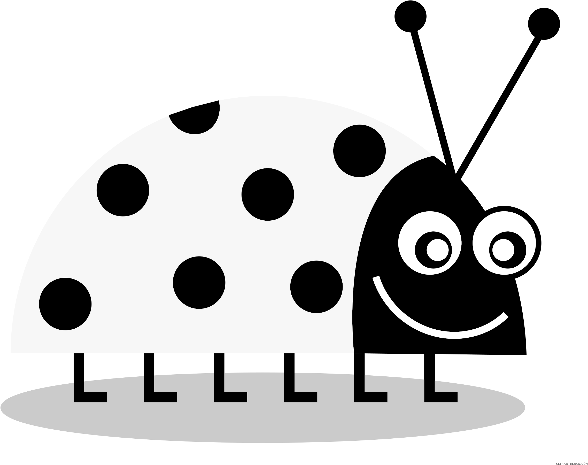 Beautiful Ladybug Animal Free Black White Clipart Images - Atividades Com Aletra J (2400x1898)