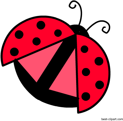 Lady Bug Ready To Fly Free Clip Art Image - Spring Props (450x450)