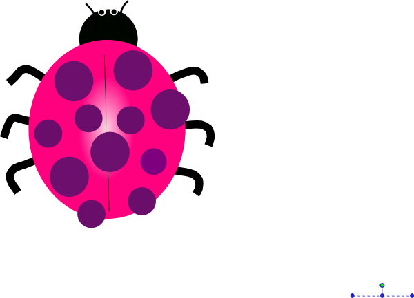 Pink Ladybug Clip Art - Blue Lady Bug Cartoon (600x433)