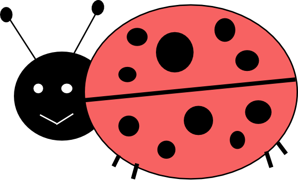 Pink Ladybug Clip Art - Ladybug (600x365)