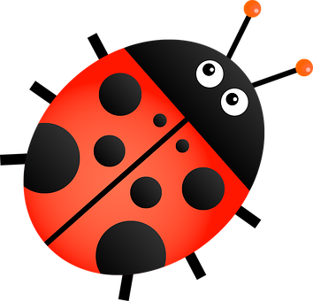 Ladybug Insect Animal Cartoon Bug Beetle L - Ladybug Clipart Transparent Background (354x340)