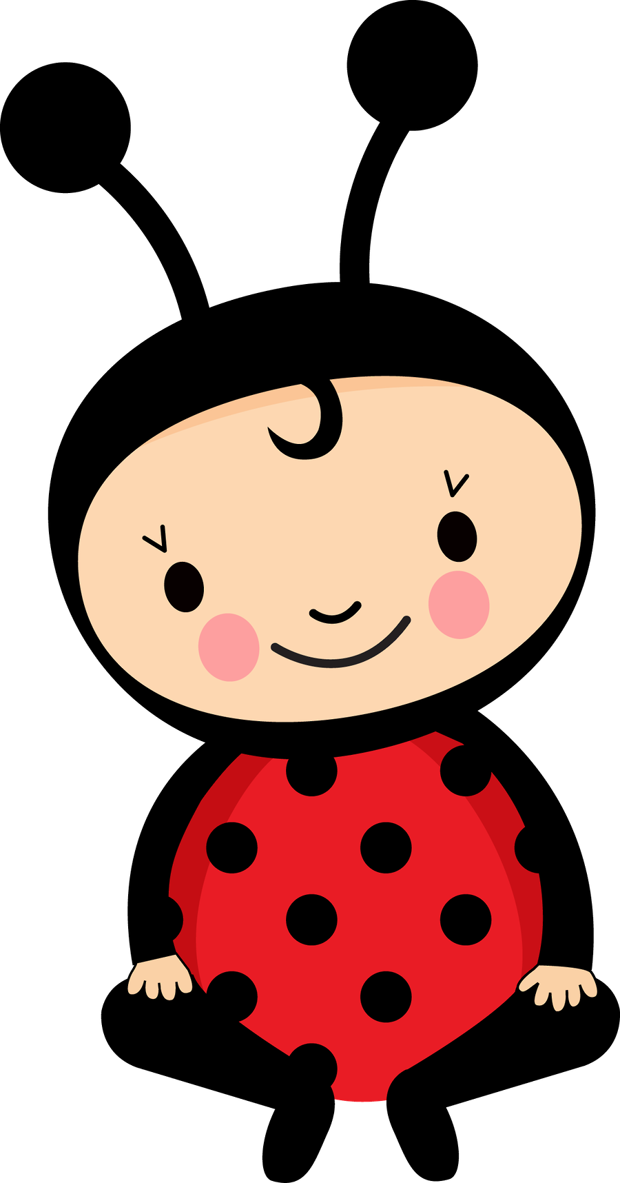 Clip Art Ladybug Baby (900x1716)