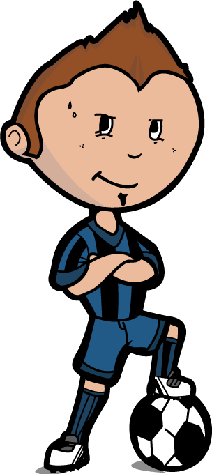 Kids Playing Soccer Free Cartoon Images Photoelsoarcom - Profvoetballer Cartoon (304x680)