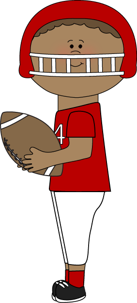 Children Playing Football Clip - Black Football Player Clipart (283x623)