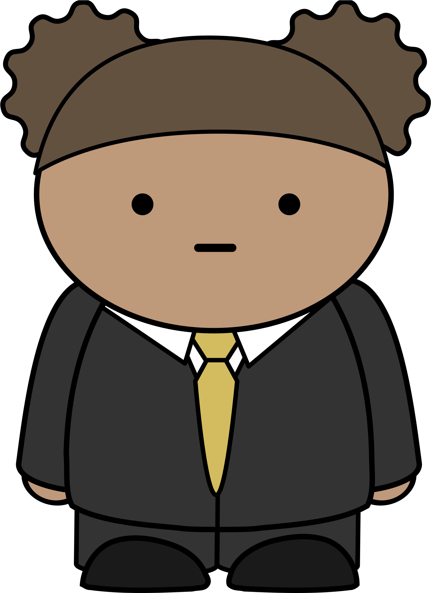Cartoon Boy In Suit - Character Wearing A Suit (2400x2400)