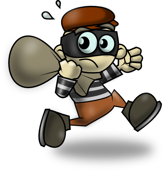 Free Cartoon Burglar Clip Art - Ejemplos De Normas Juridicas (561x579)