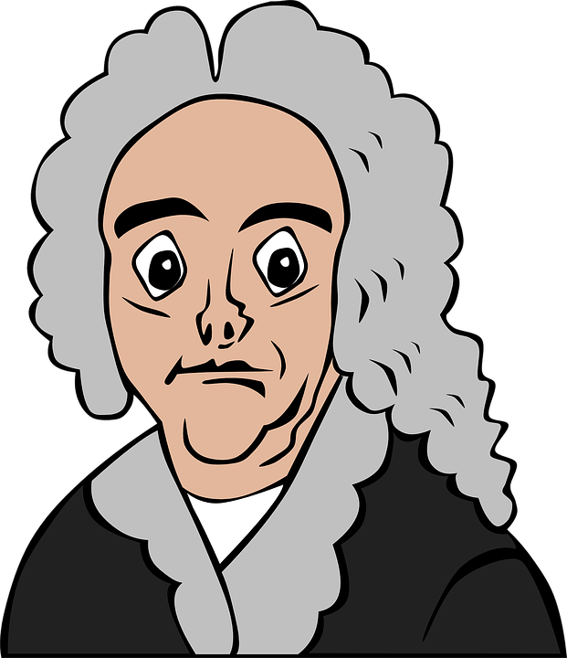 Free Vector Handel Cartoon Clip Art - George Frideric Handel Cartoon (621x720)