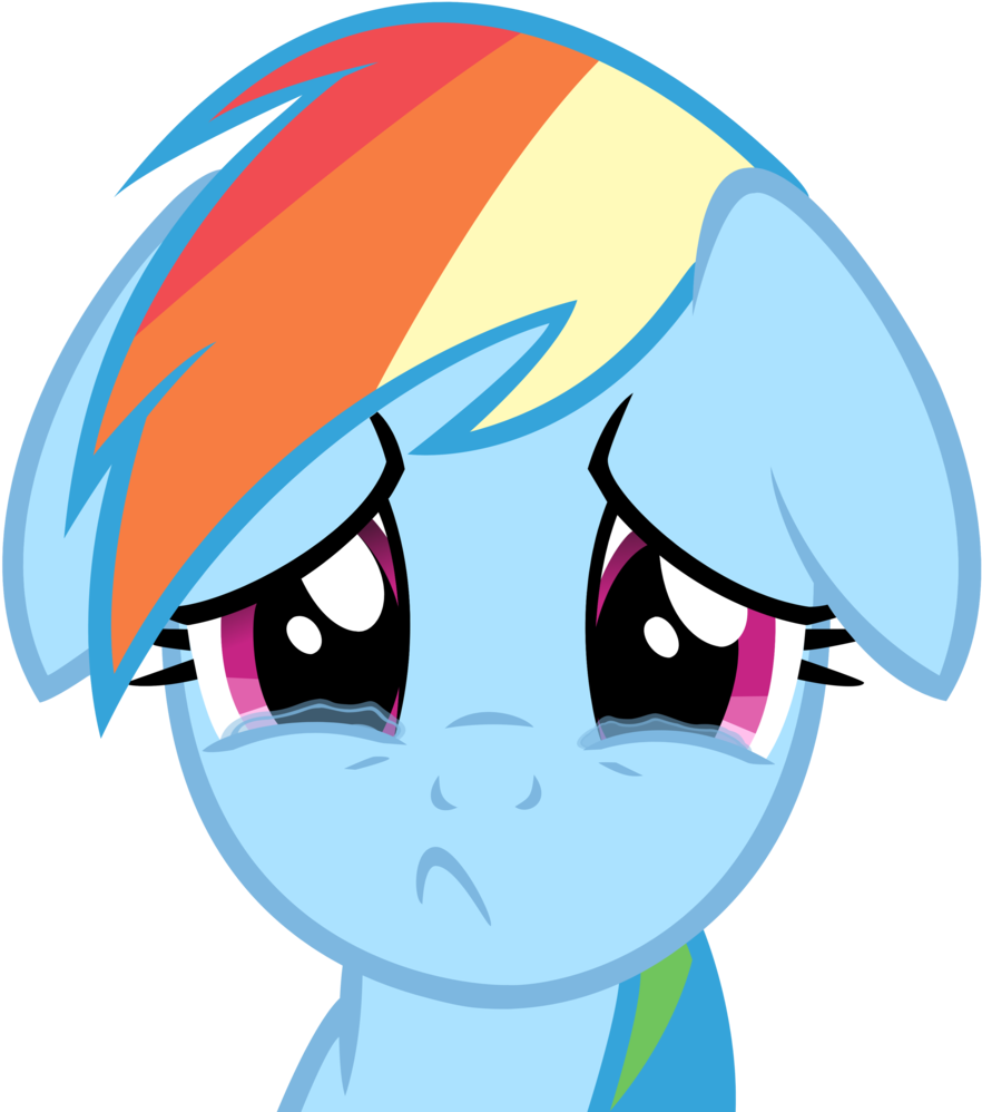 Sad Rainbow Dash By Iamthegreatlyra - Friendship Is Magic Rainbow Dash (900x1006)