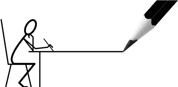 #booksnaps Snapping For Learning Be Real - Stick Figure At Desk (700x300)