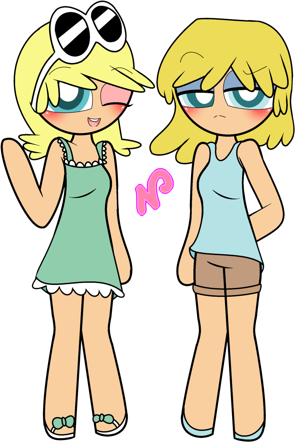 Puffed Leni And Lori From The Loud House By Nini - Imagens De The Loud House Lana (1024x1424)