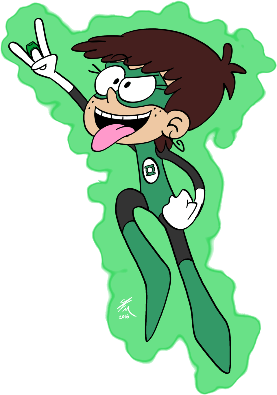 Green Lantern Corps Luna By Jfmstudios - Loud House Of Superheroes (1024x1395)