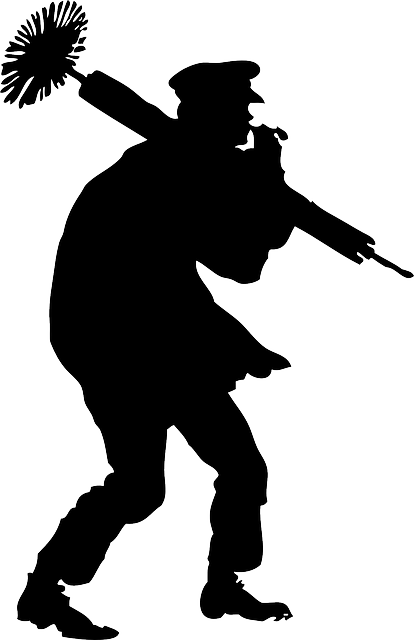 Outline, People, Man, Silhouette, Cartoon, Shadow - Chimney Sweep Clipart (414x640)