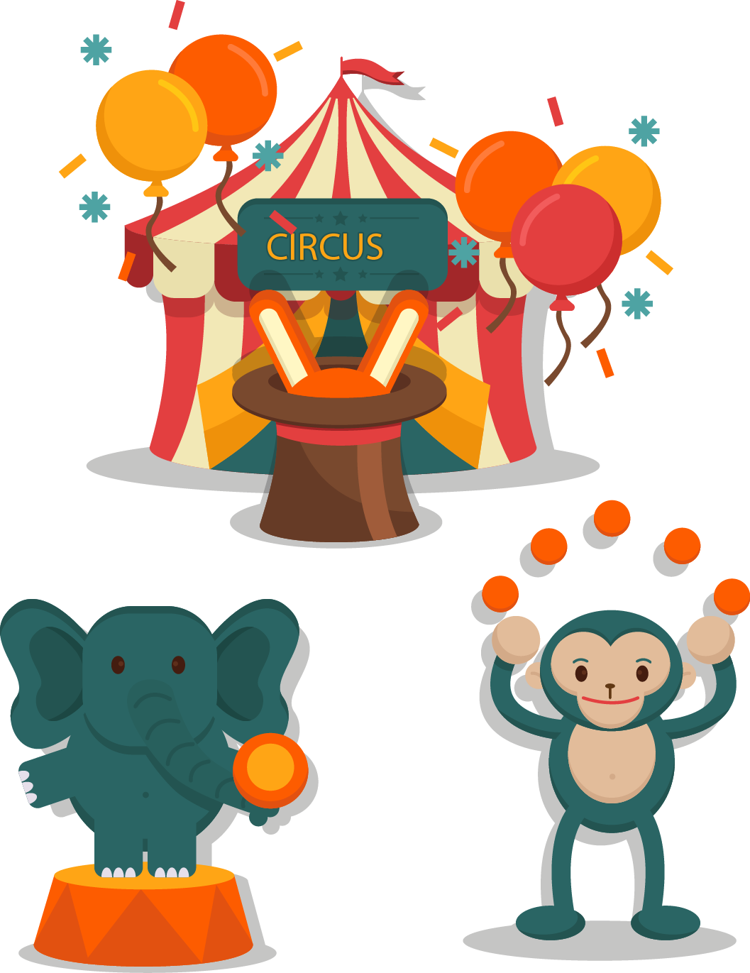 Vector Hand-drawn Cartoon Circus - Desenhocirco Png (1057x1371)