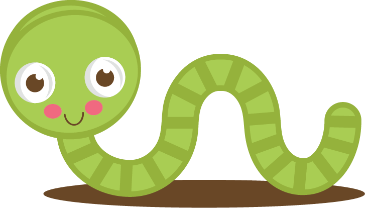 Worm Clipart Cute Animal - Worm Clip Art Free (727x414)