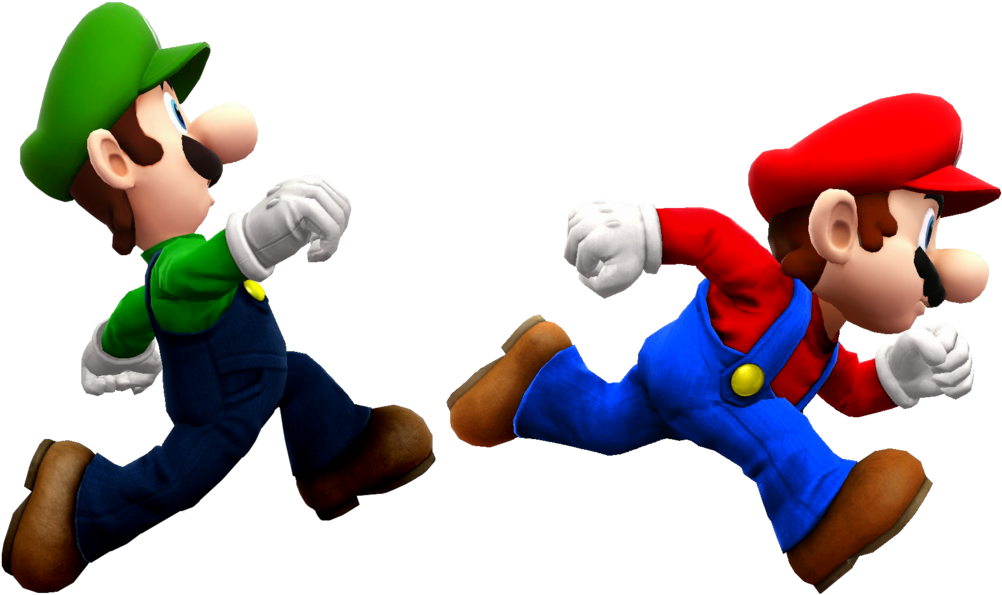 Baby Walking Clip Art Download - Mario And Luigi Running (1024x606)