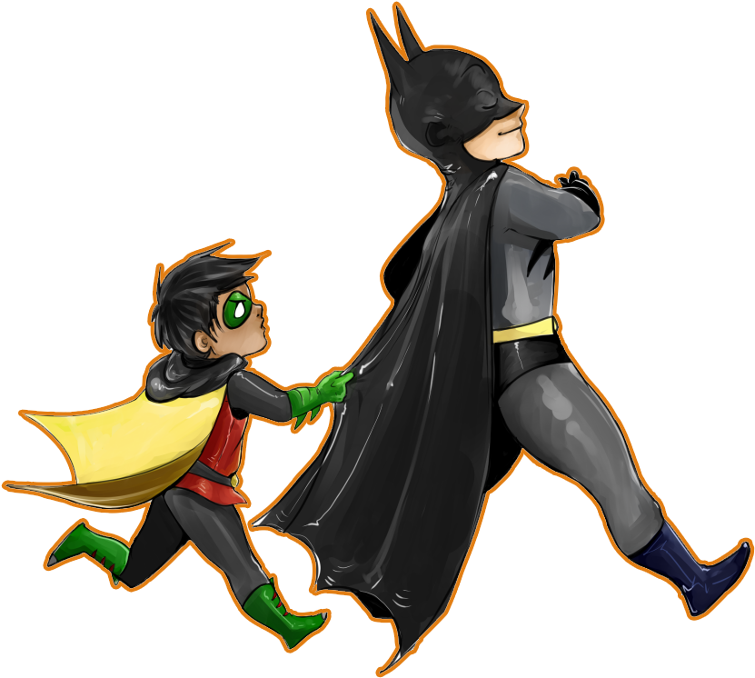 Robin Clipart Transparent - Batman And Robin Png (869x781)