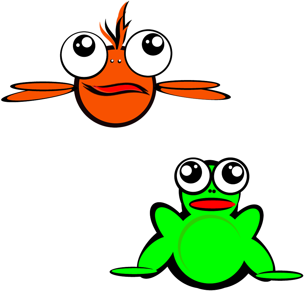 Funny Cartoon Fish 24, Buy Clip Art - Fish And Frog Clipart (1280x1280)