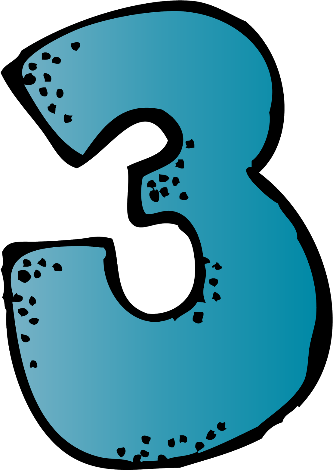 The Hungry Teacher - Numbers Clipart Melonheadz (1206x1600)