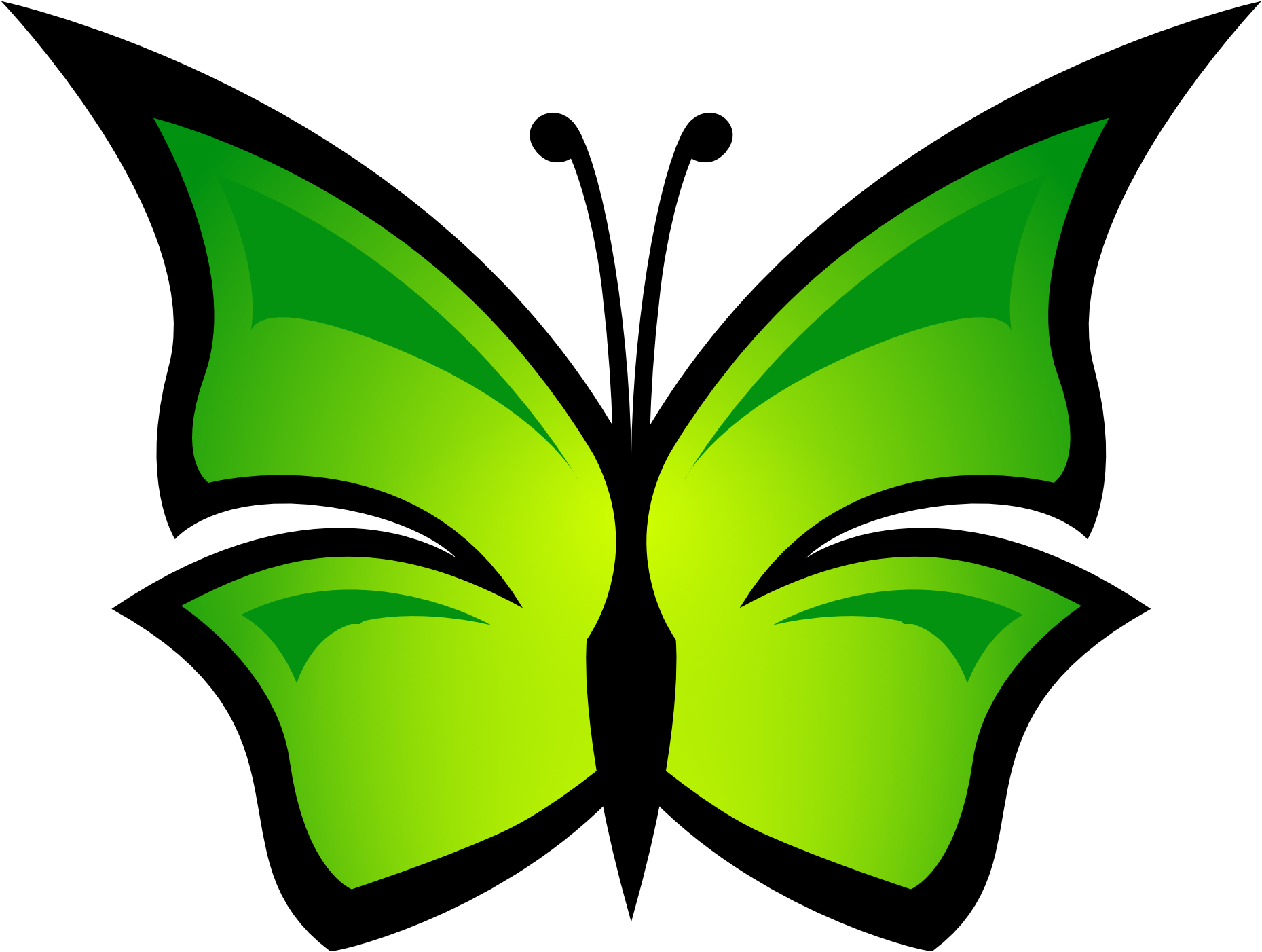 Butterfly Clip Art - Flower Clipart Png Black And White (1979x1962)