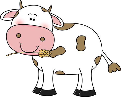 Clipart Cow Fish Clipart Pig Clipart Qg3jcw Clipart - Clipart Of A Cow (500x402)
